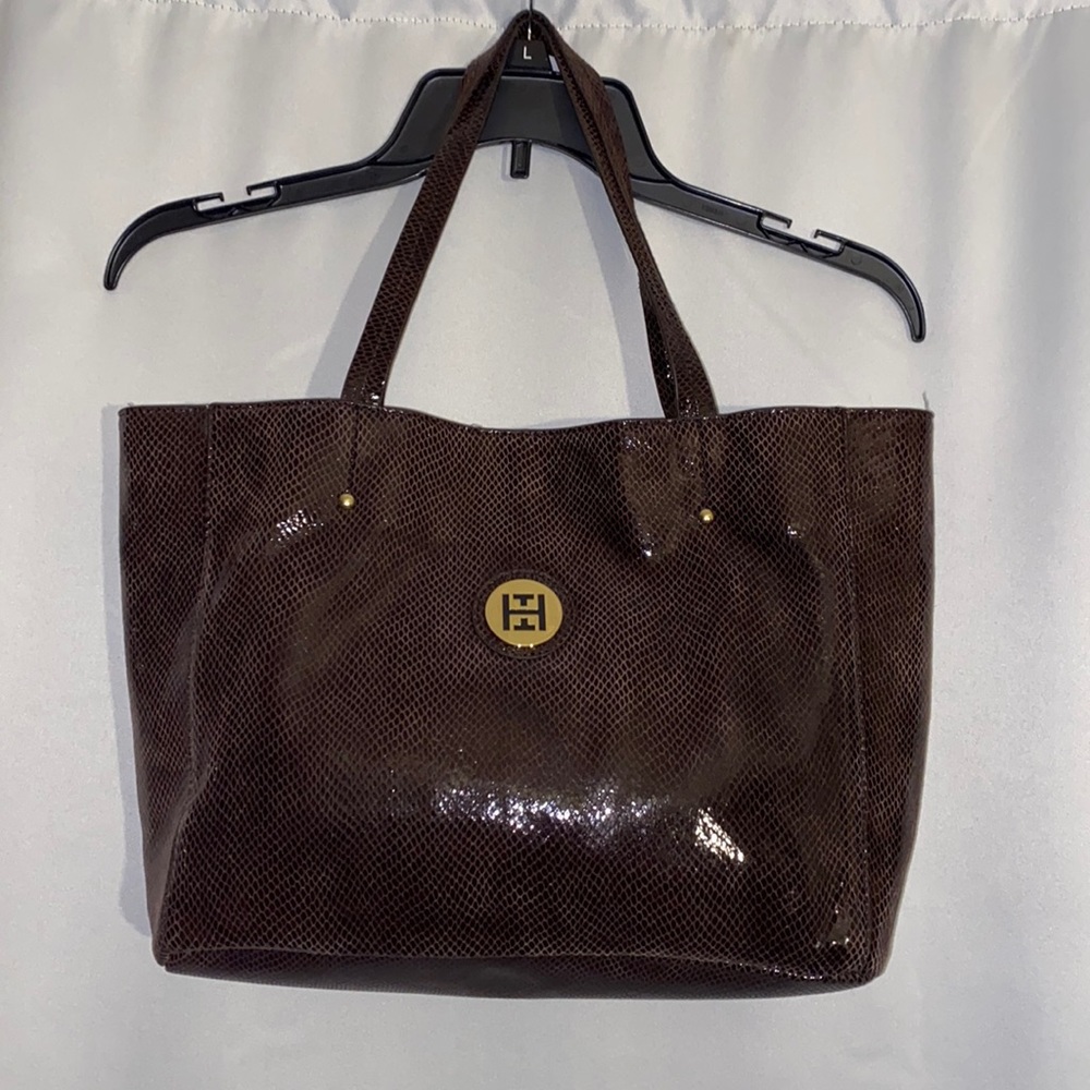 Brown Tommy Hilfiger Tote Shoulder Bag